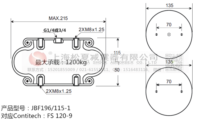 JBF196/115-1橡膠<a href='http://www.samuraioftokyo.com/' target='_blank'><u>空氣彈簧</u></a>